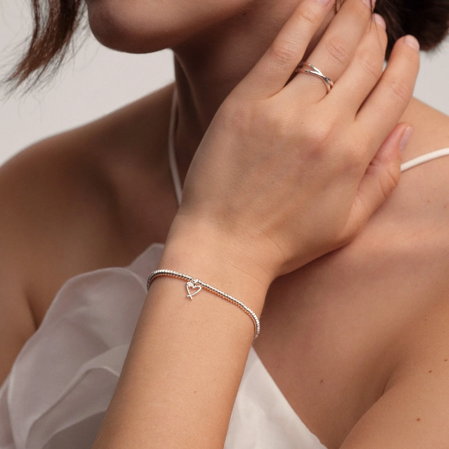 Joma Jewellery - Laboratory Grown Diamond A Little 'Lovely Sister' Bracelet - Image 7