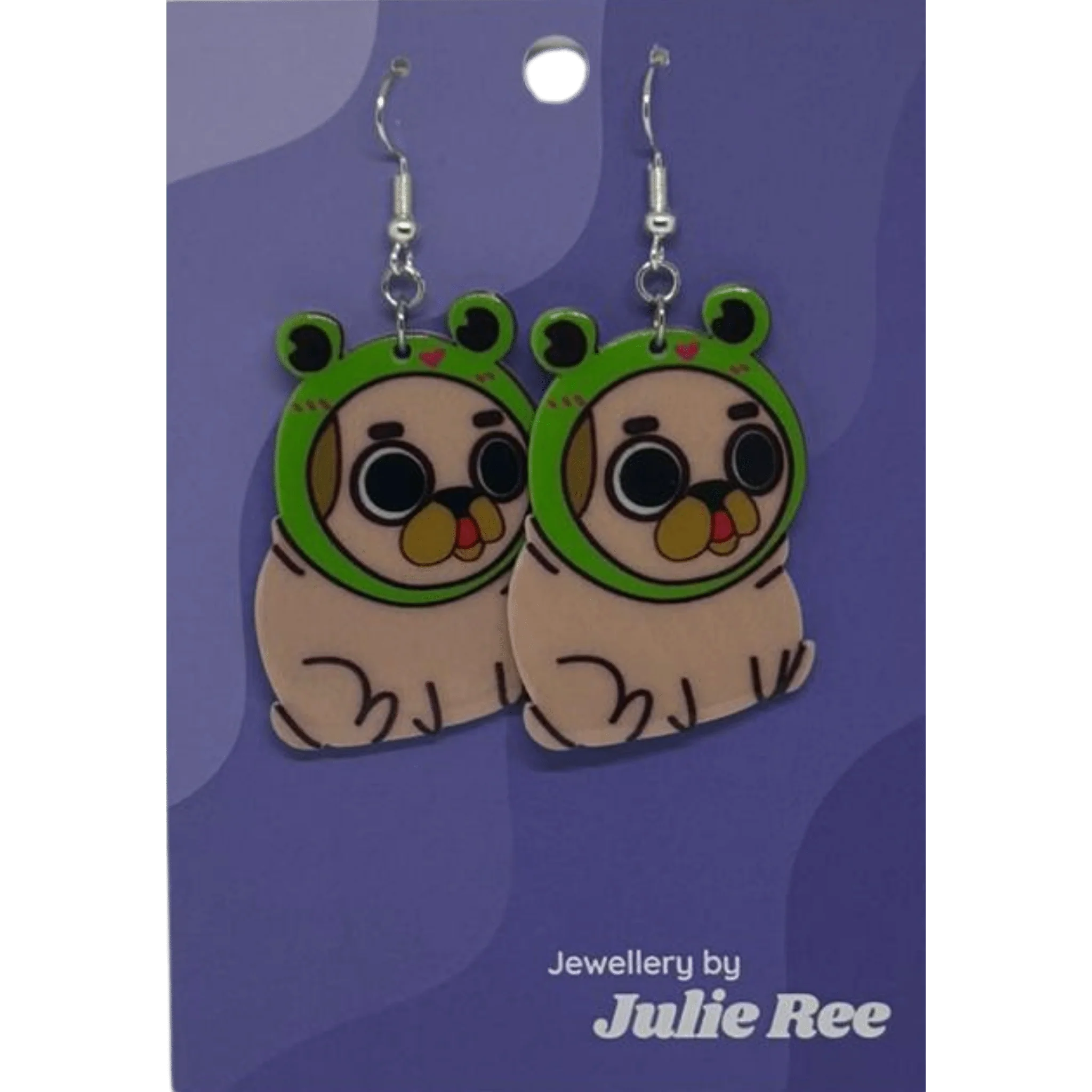 Julie Ree Earrings - Frog Pug