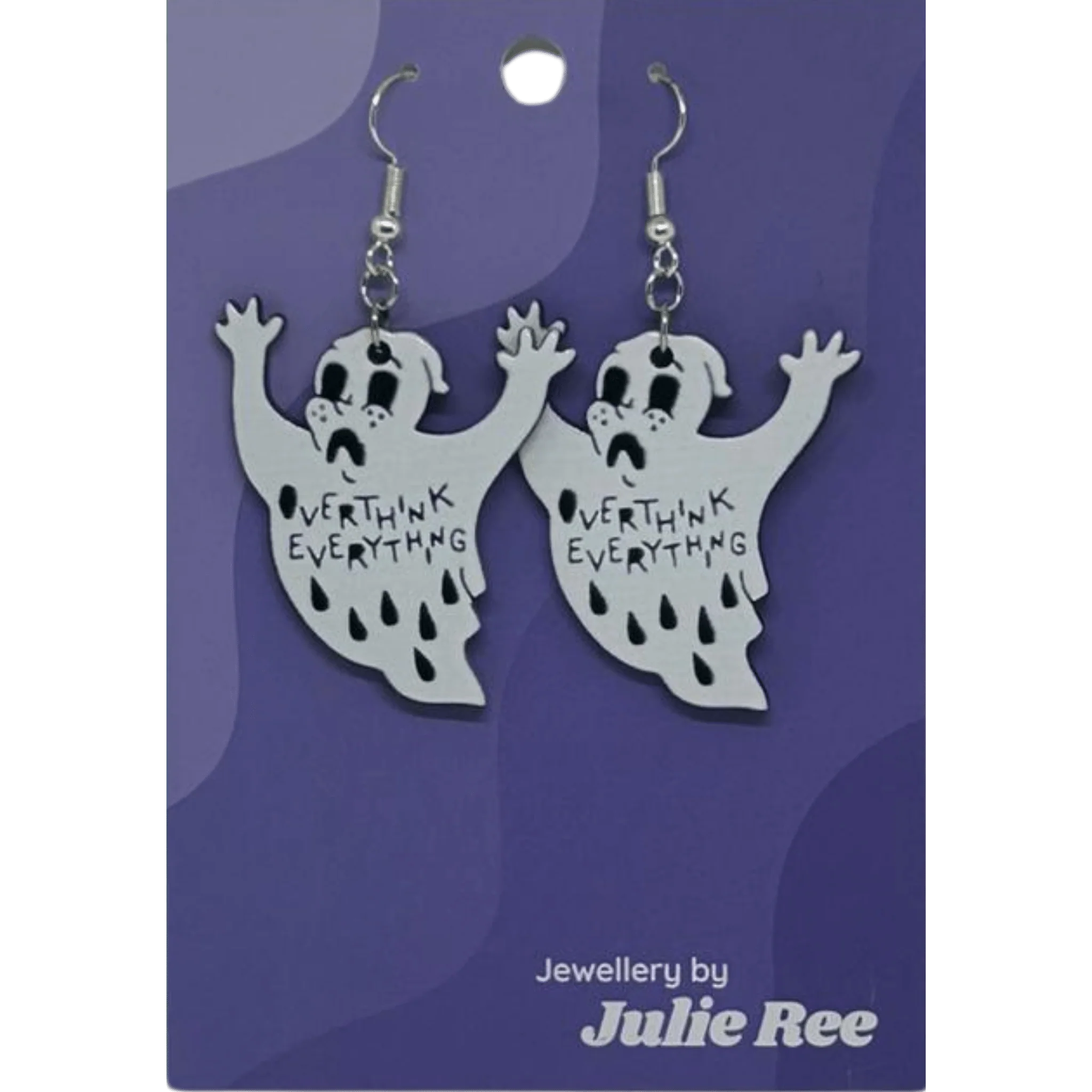 Julie Ree Earrings - Overthink Everything Ghost