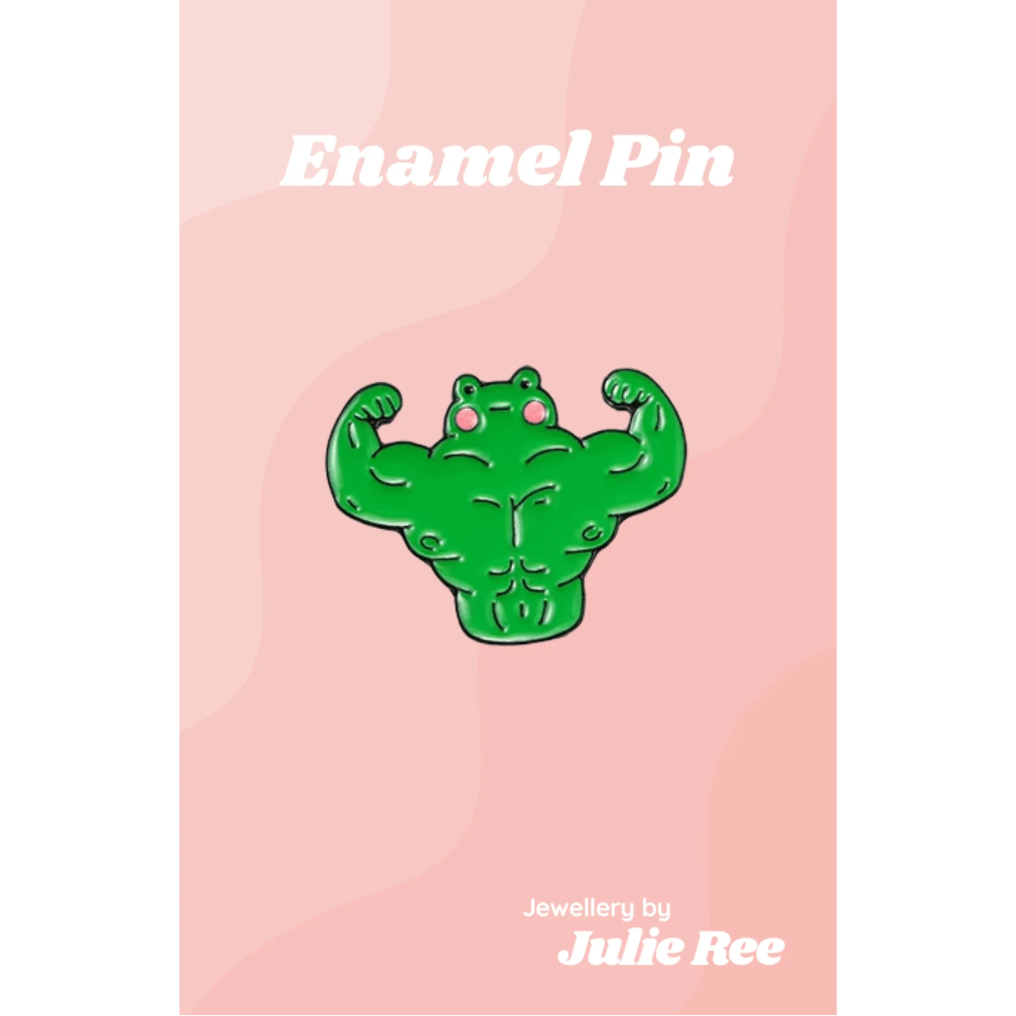 Julie Ree Enamel Pin - Buff Frog