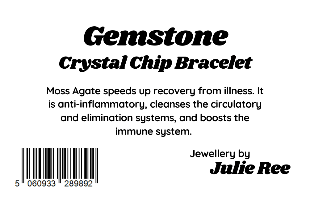 Julie Ree Gemstone Chip Bracelet - Moss Agate - Image 3