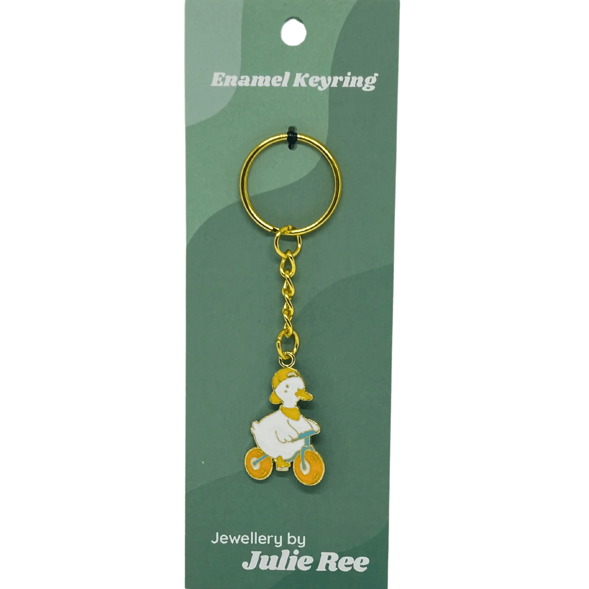 Cycling Duck Keyring – Jewellery By Julie Ree