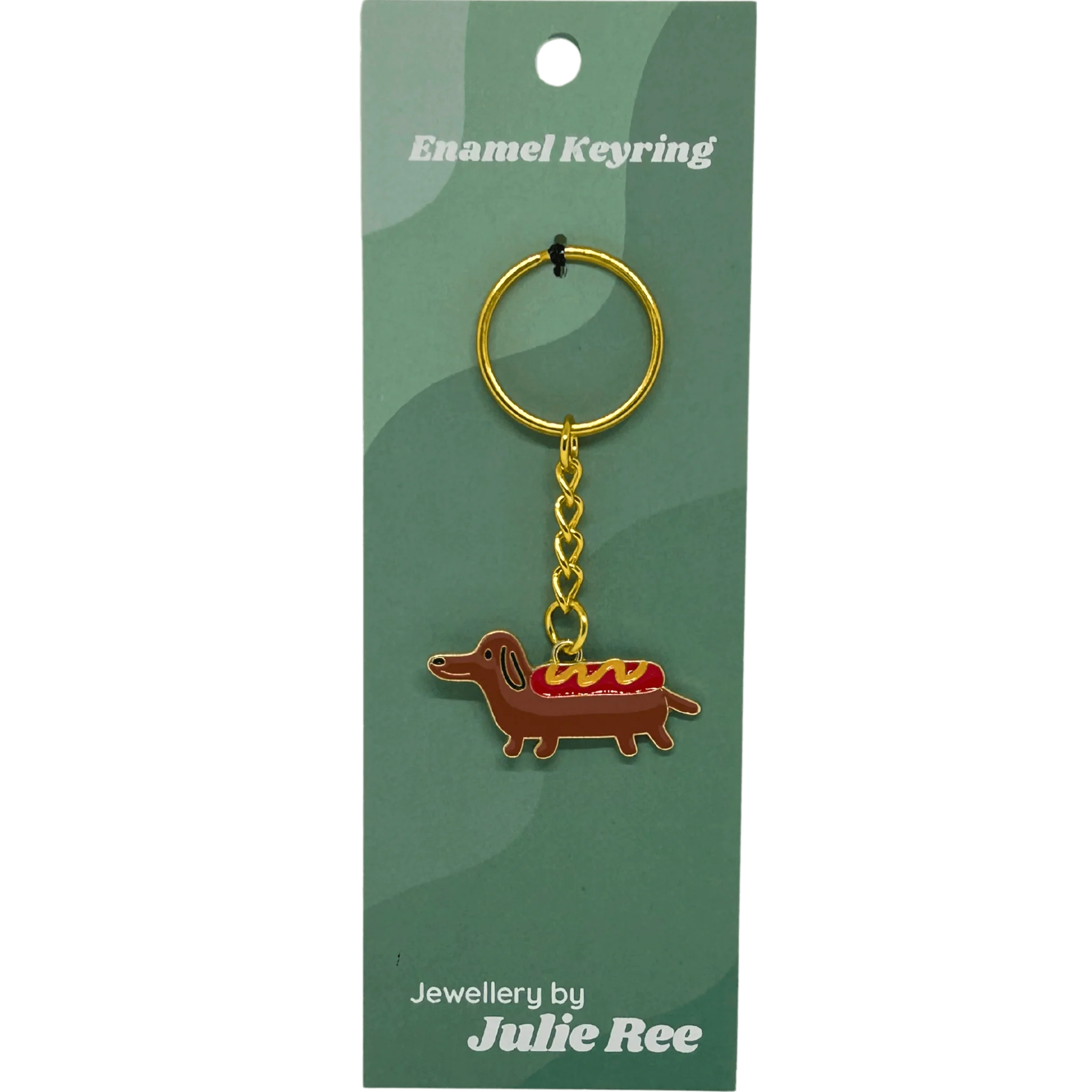 Hot Dog Dachshund Keyring – Jewellery By Julie Ree