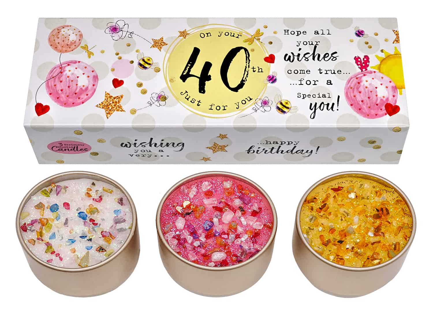 Just Because Candles Three Lites - 40th