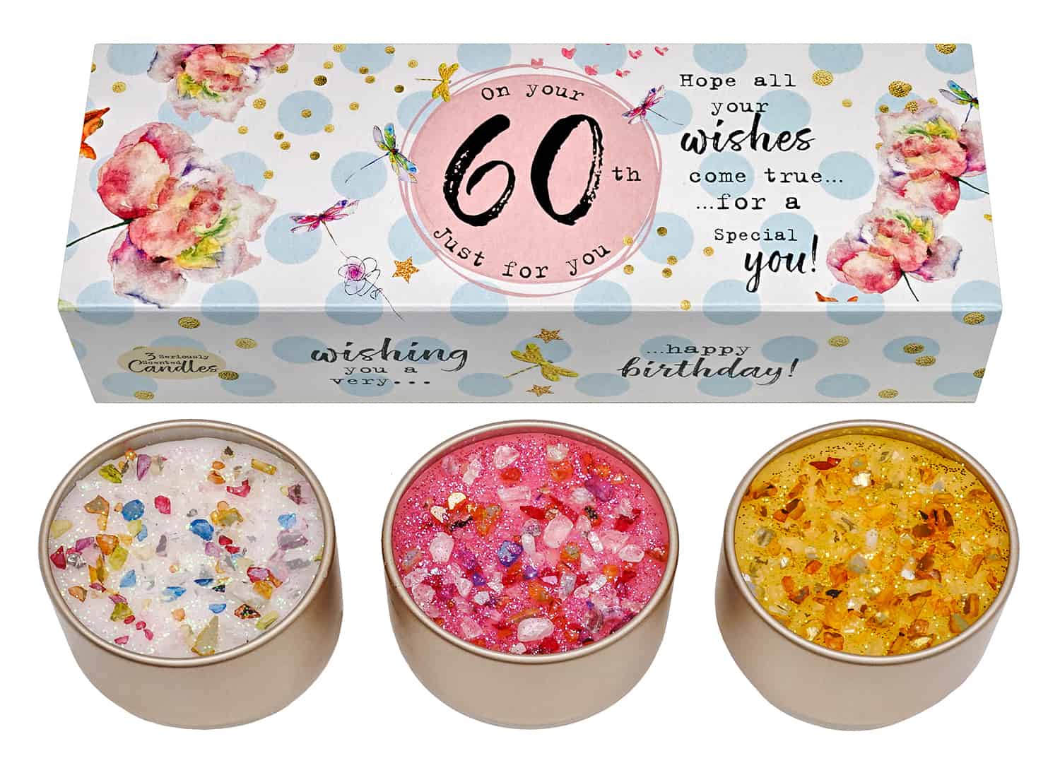 Just Because Candles Three Lites - 60th