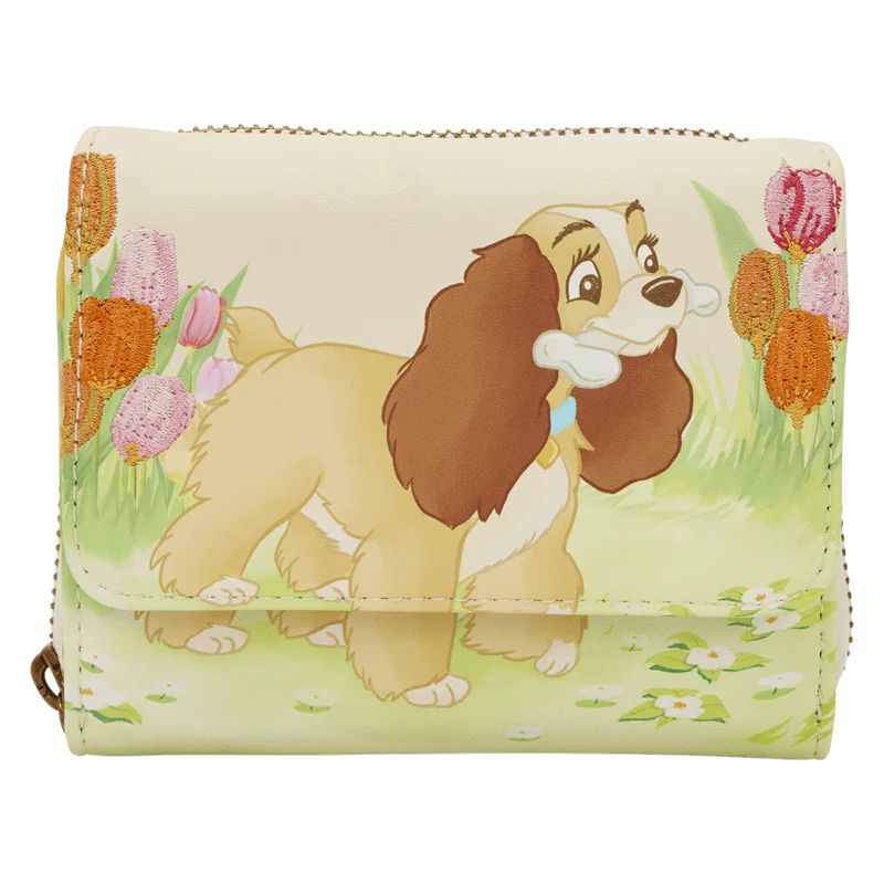 Loungefly Lady and the Tramp Pastel Tulip Trifold Wallet