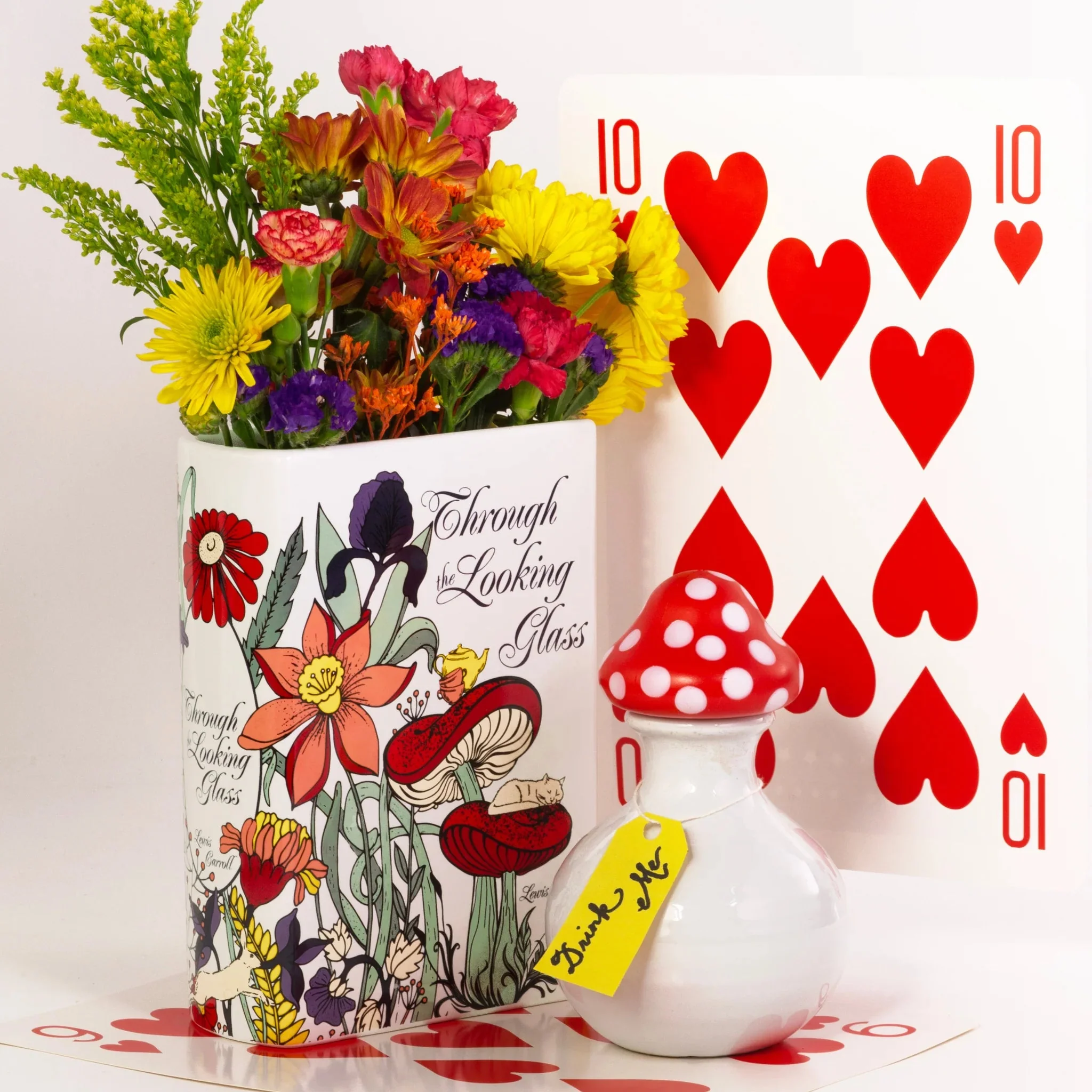Through the Looking-Glass Ceramic Book Vase – Large - Image 4
