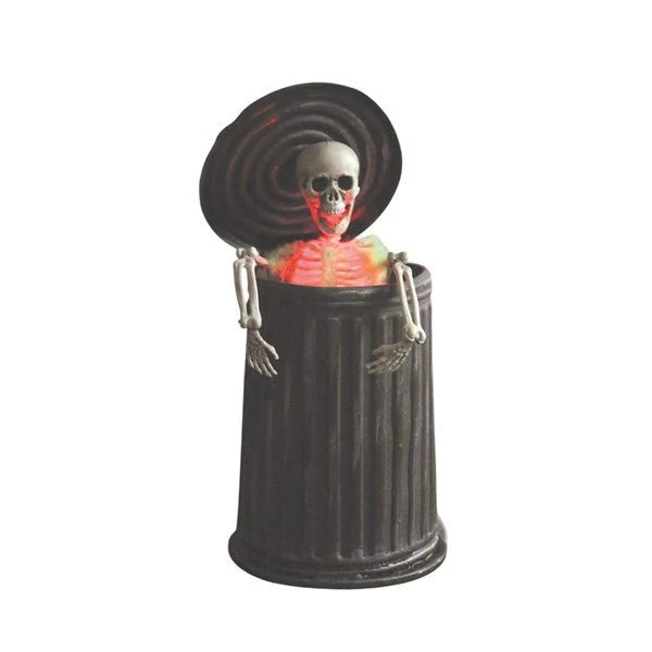 LED Animated Skeleton in Bin 30cm – Motion & Sound