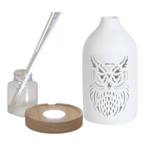 LED Ceramic Owl Reed Diffuser - Image 3