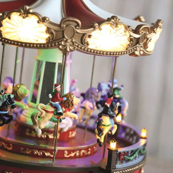 LED Musical Carousel Christmas Centrepiece - Image 3