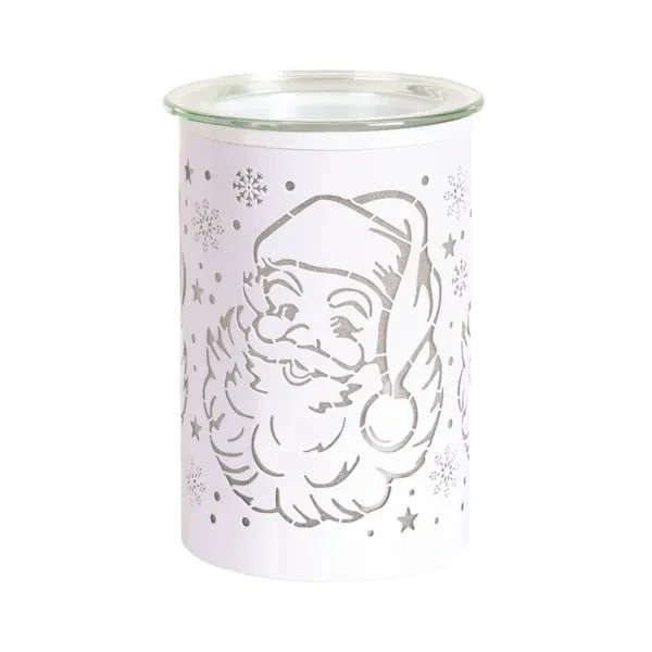 LED Wax Melt Burner – White Santa Silhouette 12cm - Image 2
