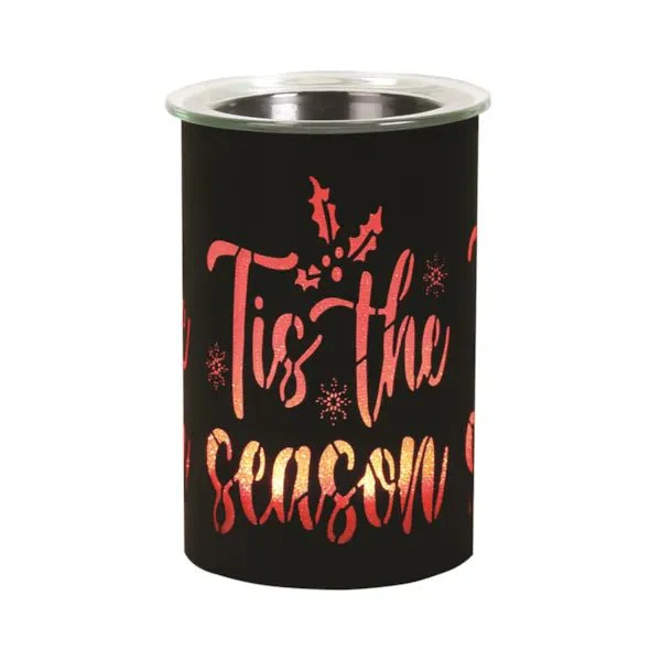 LED Wax Melter Tis the Season Black 12cm - Image 5