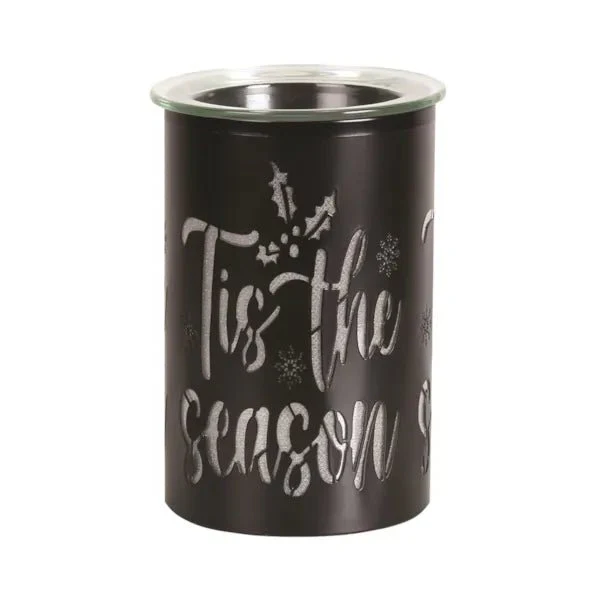 LED Wax Melter Tis the Season Black 12cm - Image 6