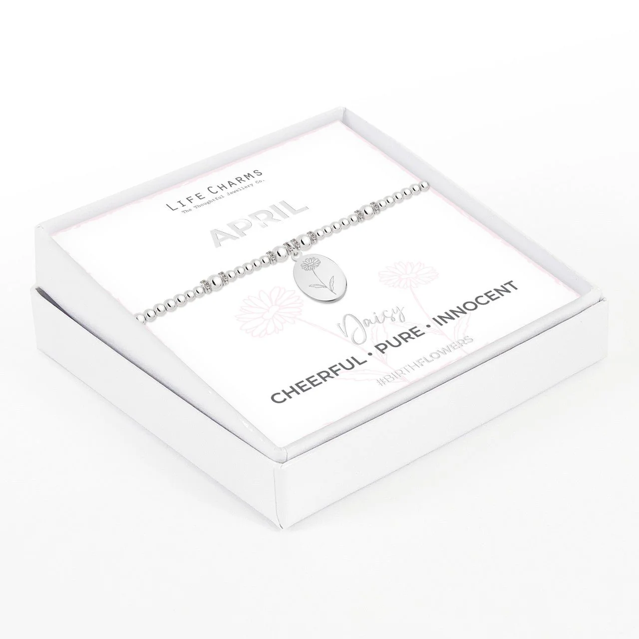 Life Charms Birth Flower Bracelet - April - Image 2
