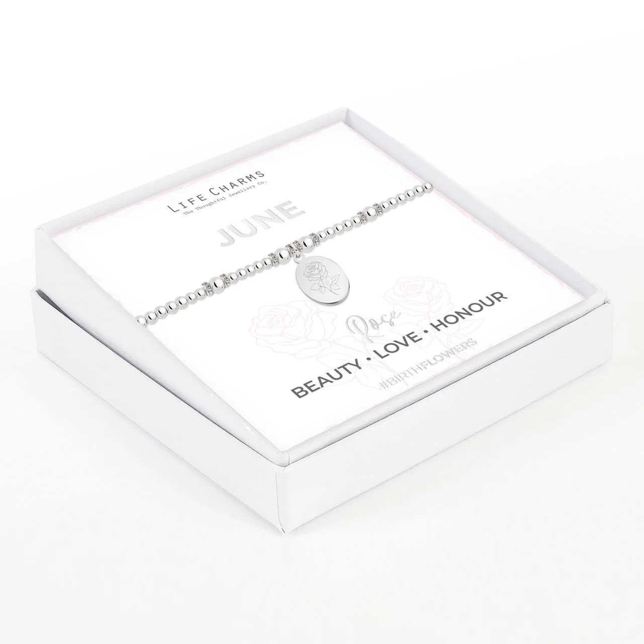 Life Charms Birth Flower Bracelet - June - Image 2