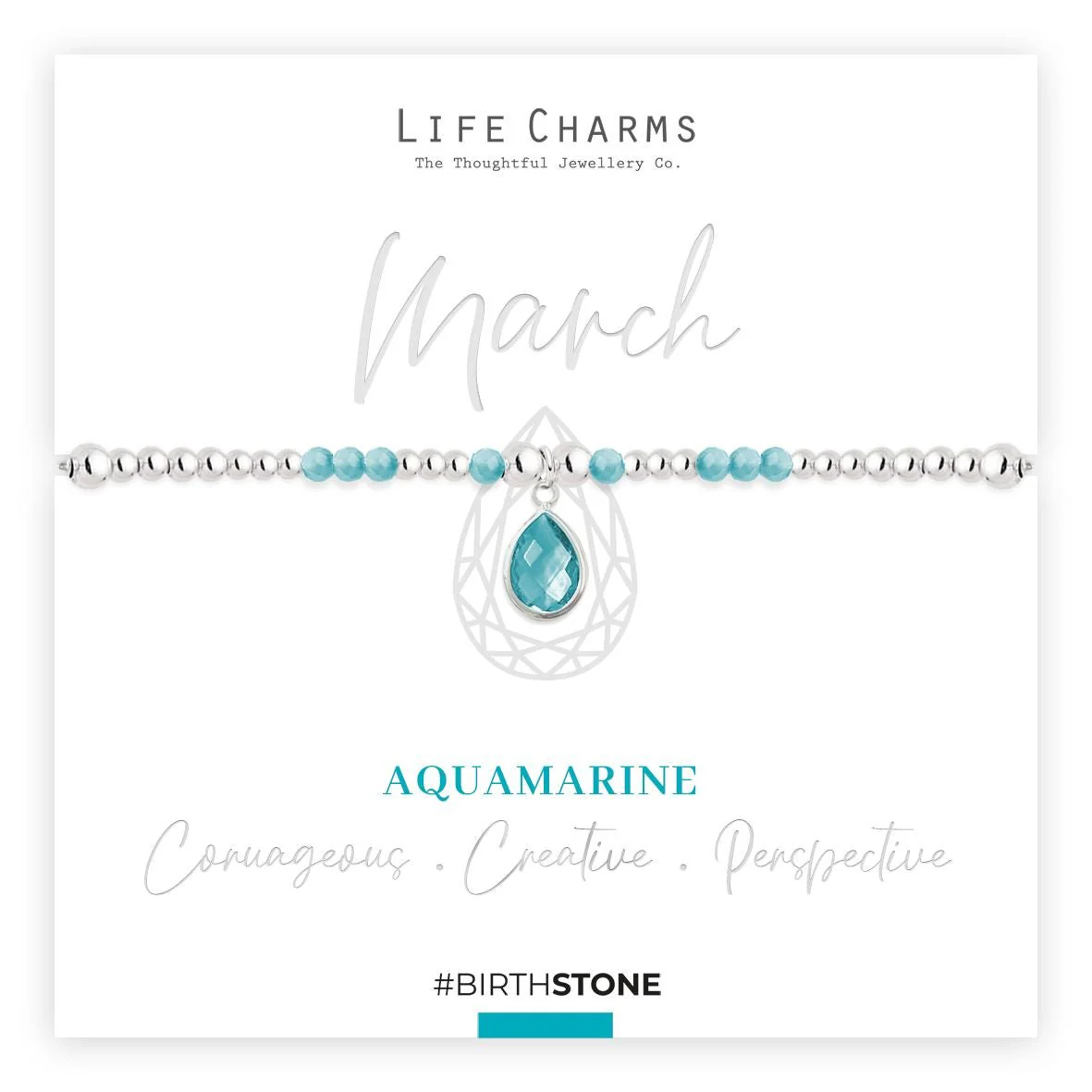 Life Charms Birthstone Bracelet - March