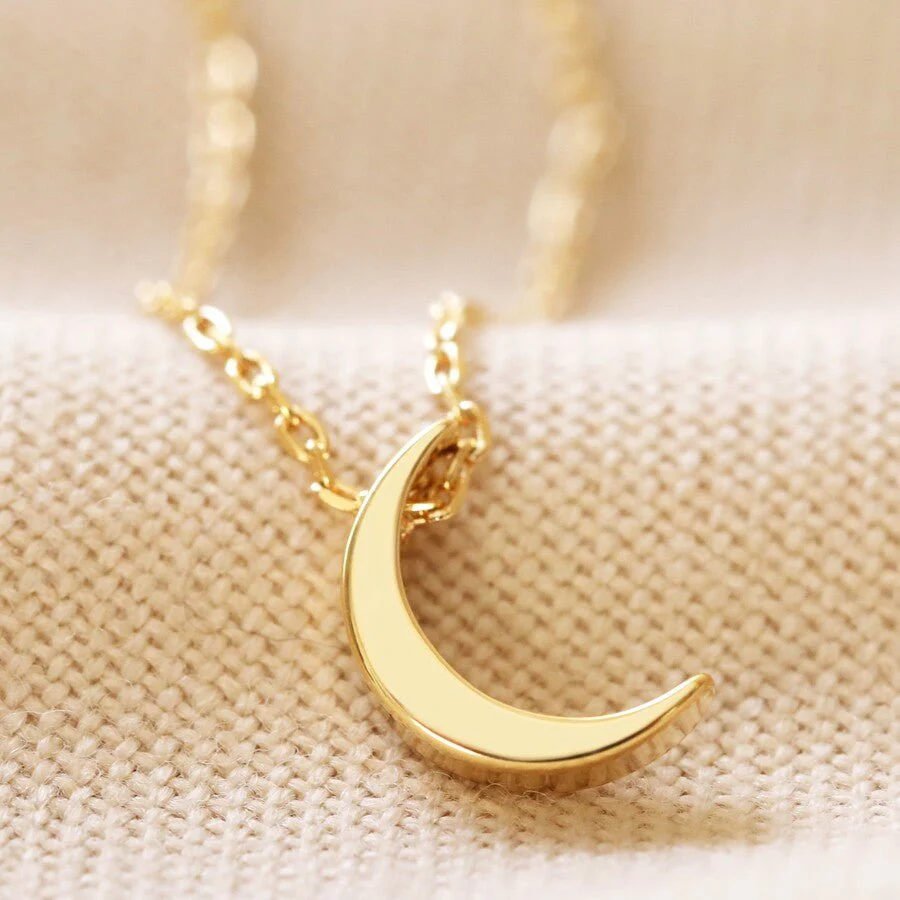 Lisa Angel Gold Necklace - Crescent Moon