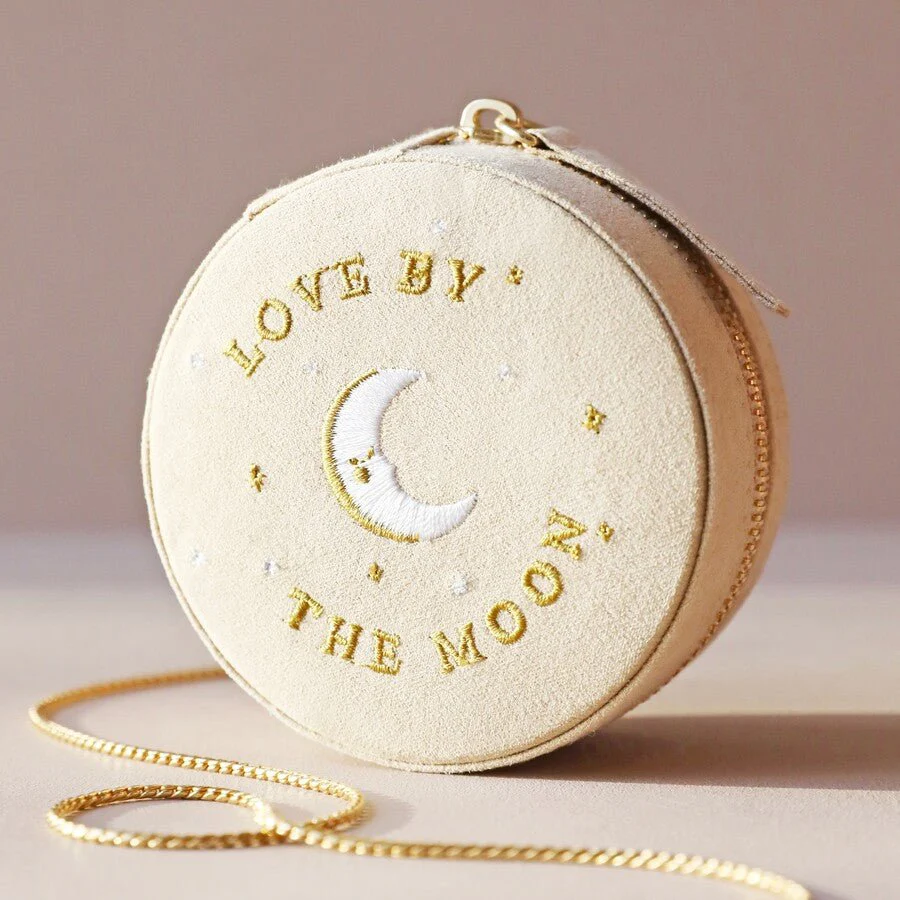 Lisa Angel Jewellery Case Sun & Moon - Beige - Image 2
