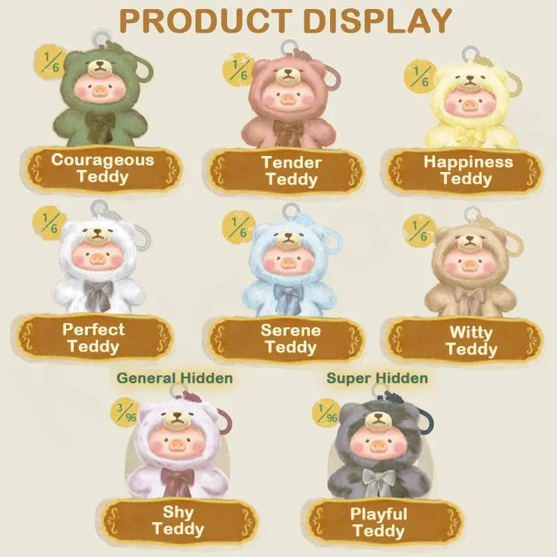 LuLu the Piggy Vintage Teddy Plush Keyring Blind Box - Image 3