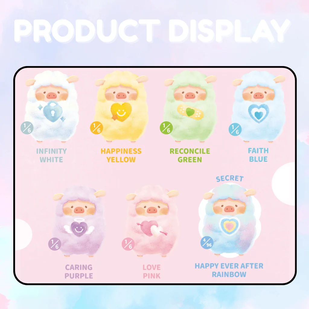 LuLu the Piggy Rainbow Sheep Plush Blind Box - Image 3
