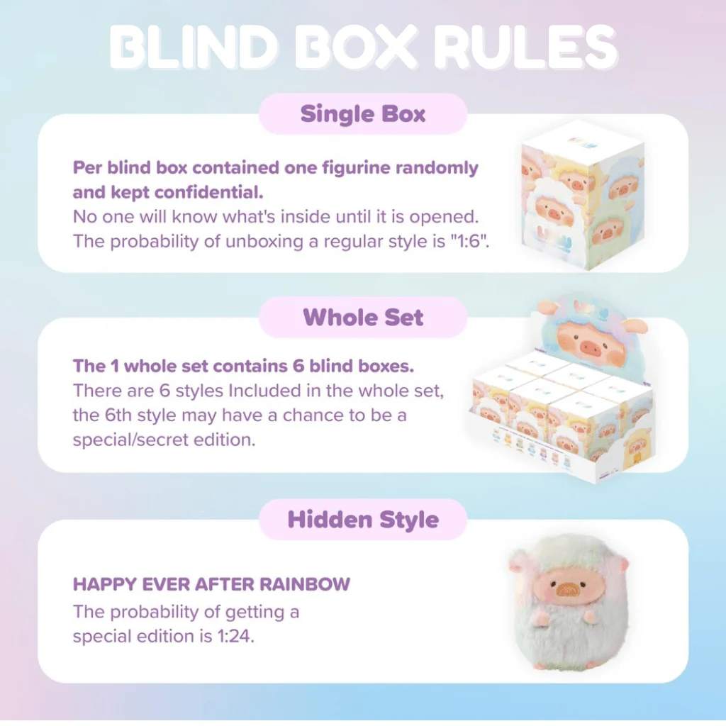 LuLu the Piggy Rainbow Sheep Plush Blind Box - Image 4