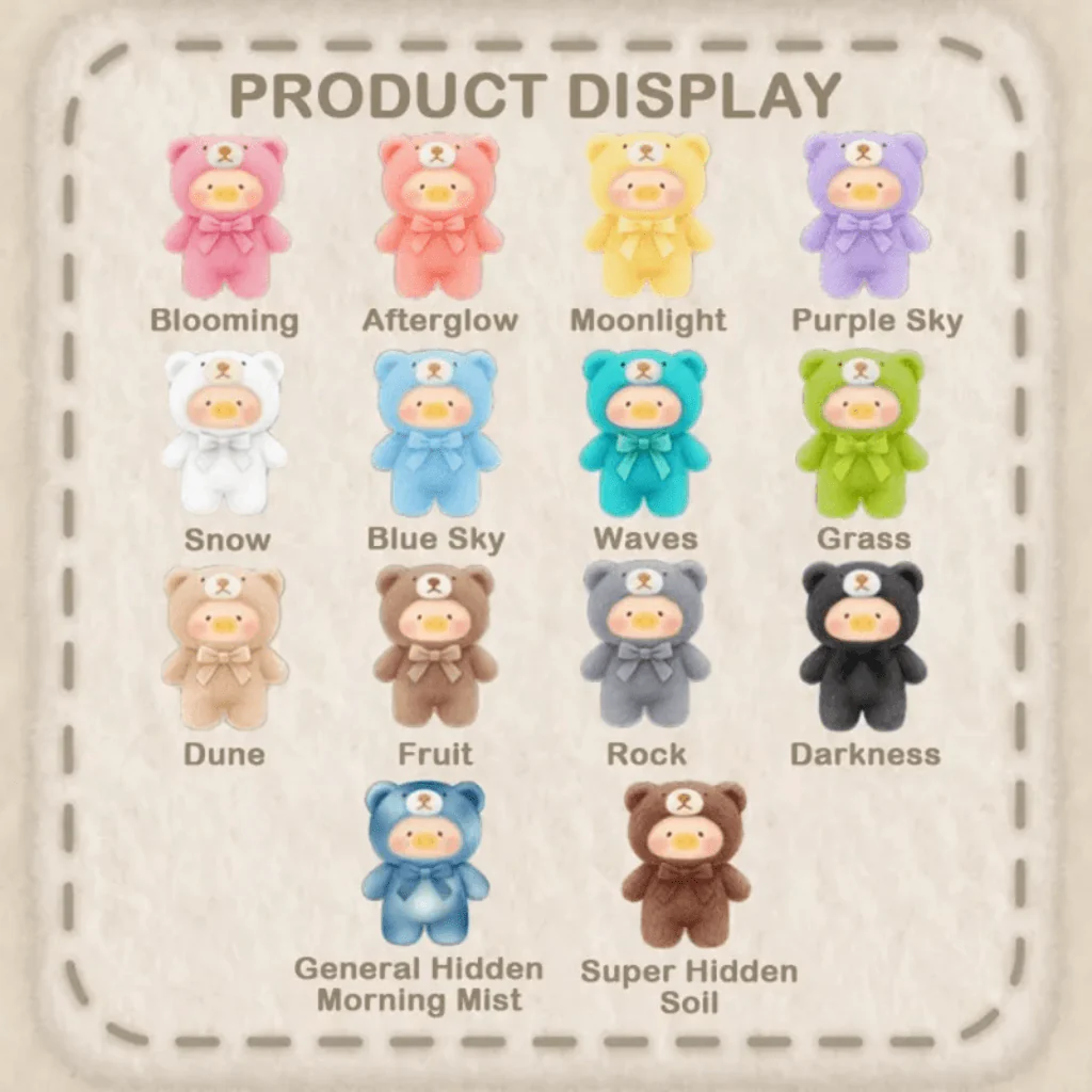 LuLu the Piggy Teddy Mini Whispers of Nature Plush Phone Charm Blind Box - Image 3