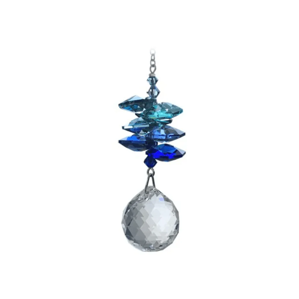 Wild Things Medium Royal Blue Cascade Ball Crystal Suncatcher