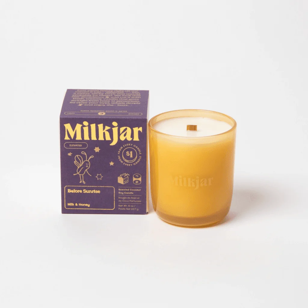 Milkjar Before Sunrise Candle – Milk & Honey Coconut Soy Candle 8oz