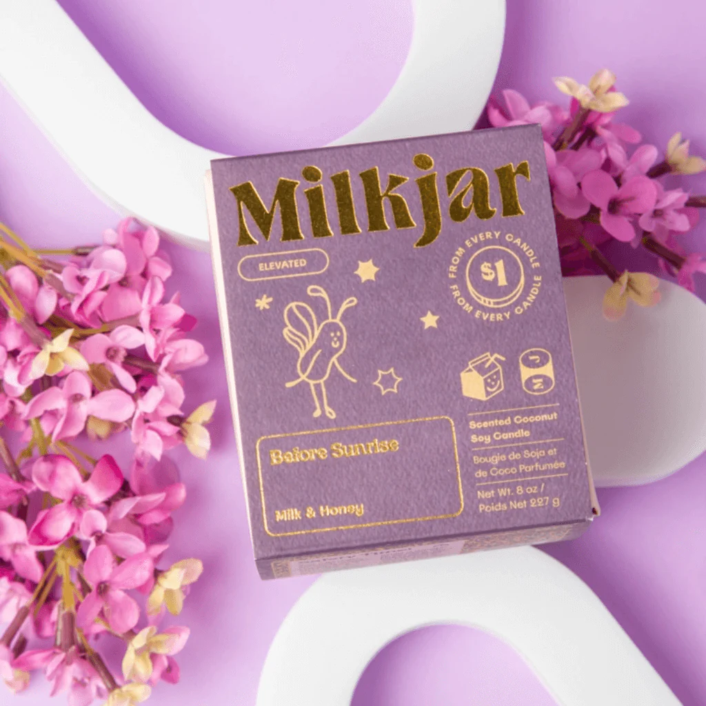 Milkjar Before Sunrise Candle – Milk & Honey Coconut Soy Candle 8oz - Image 5