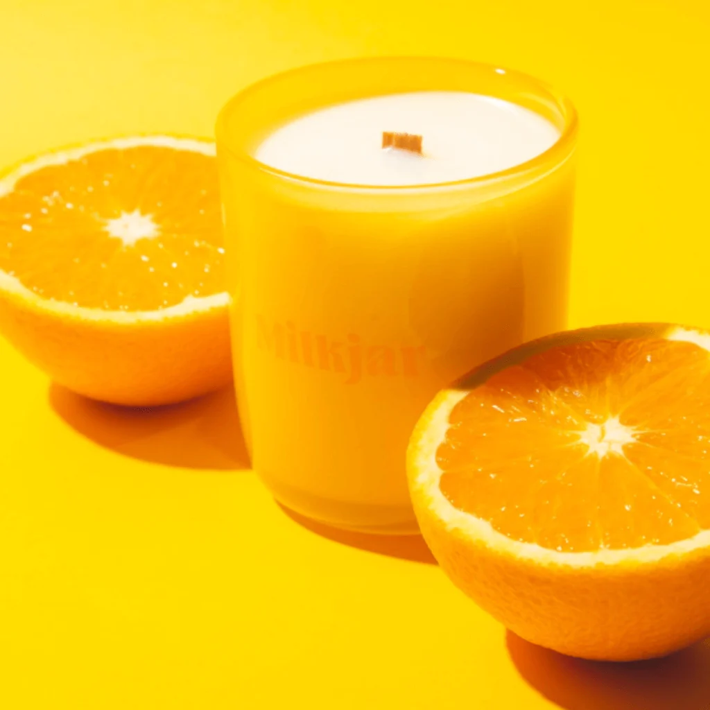 Milkjar Citrus Candle – Sweet Orange & Lemongrass Essential Oil Candle 8oz - Image 11