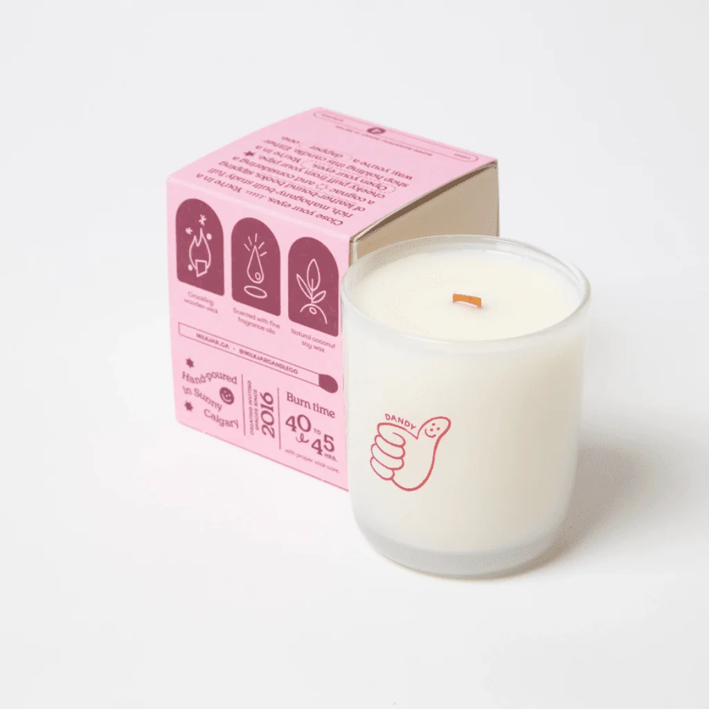 Milkjar Dandy Candle – Mahogany, Firewood & Pine Coconut Soy Candle 8oz - Image 4