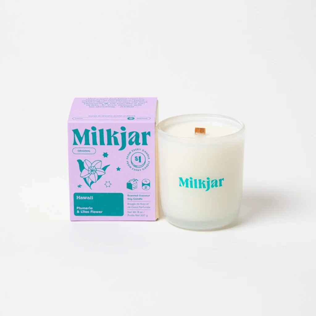 Milkjar Hawaii Plumeria & Lilac Coconut Soy Candle 8oz