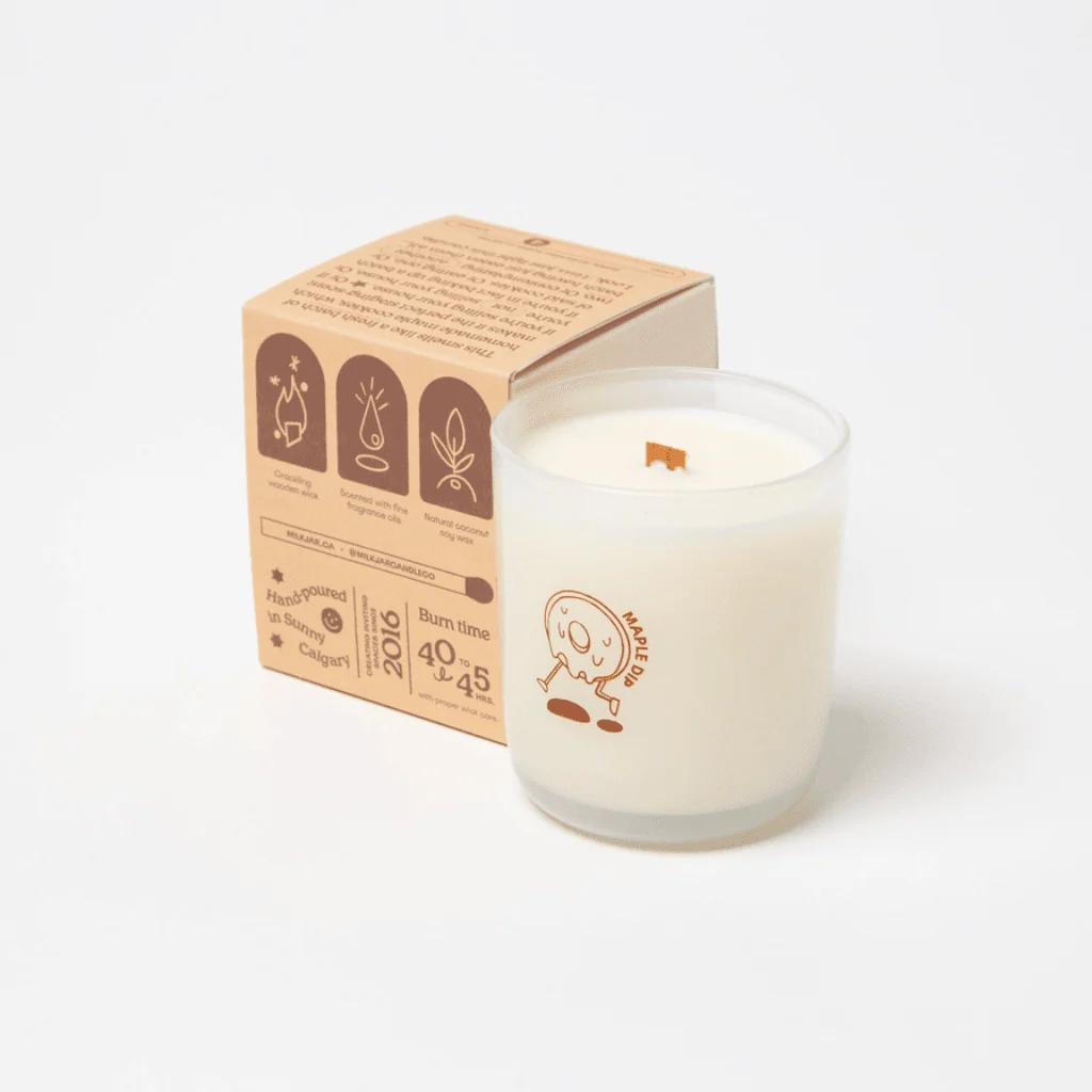 Milkjar Maple Dip Candle – Warm Maple Butter Coconut Soy Candle 8oz - Image 2