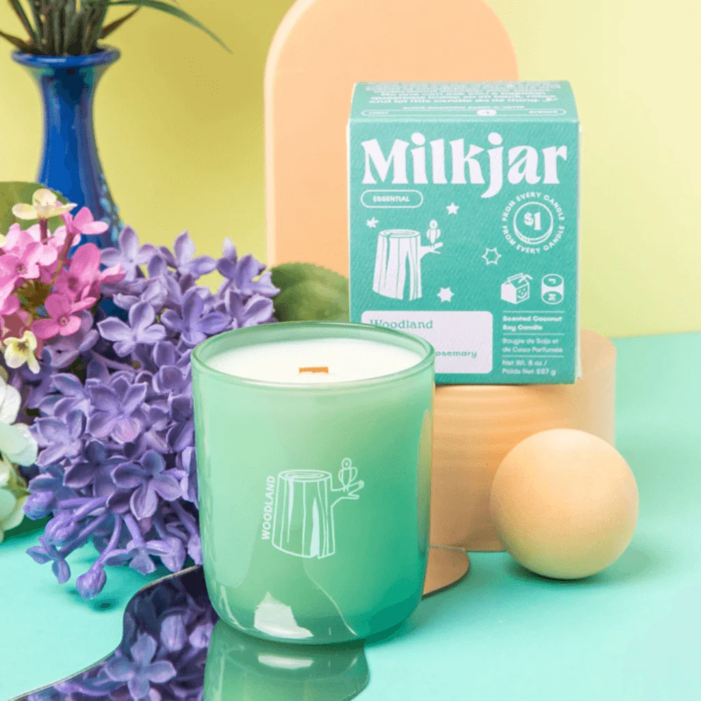 Milkjar Woodland Essential Oil Candle – Eucalyptus, Rosemary & Cedarwood 8oz - Image 6