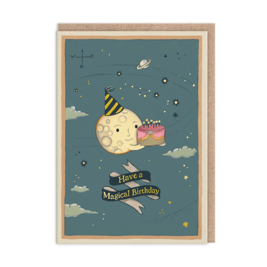 Moon Cake Birthday Card