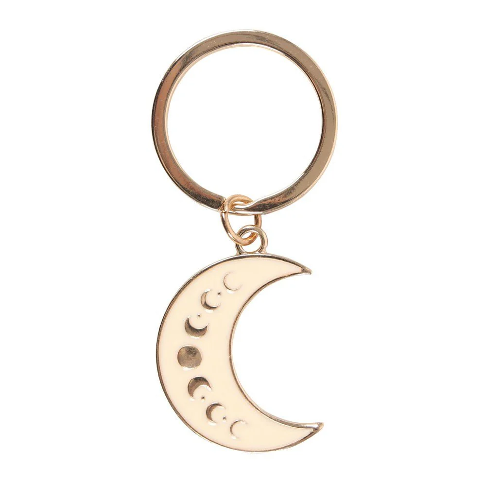 Moon Phase Crescent Enamel Keyring - Image 2