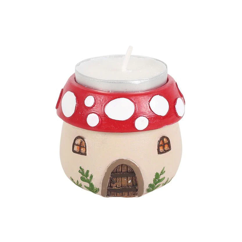 Mushroom House Tealight Holder