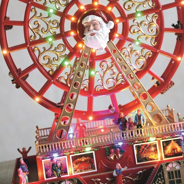 Musical LED Santa Ferris Wheel Christmas Decoration - Image 3