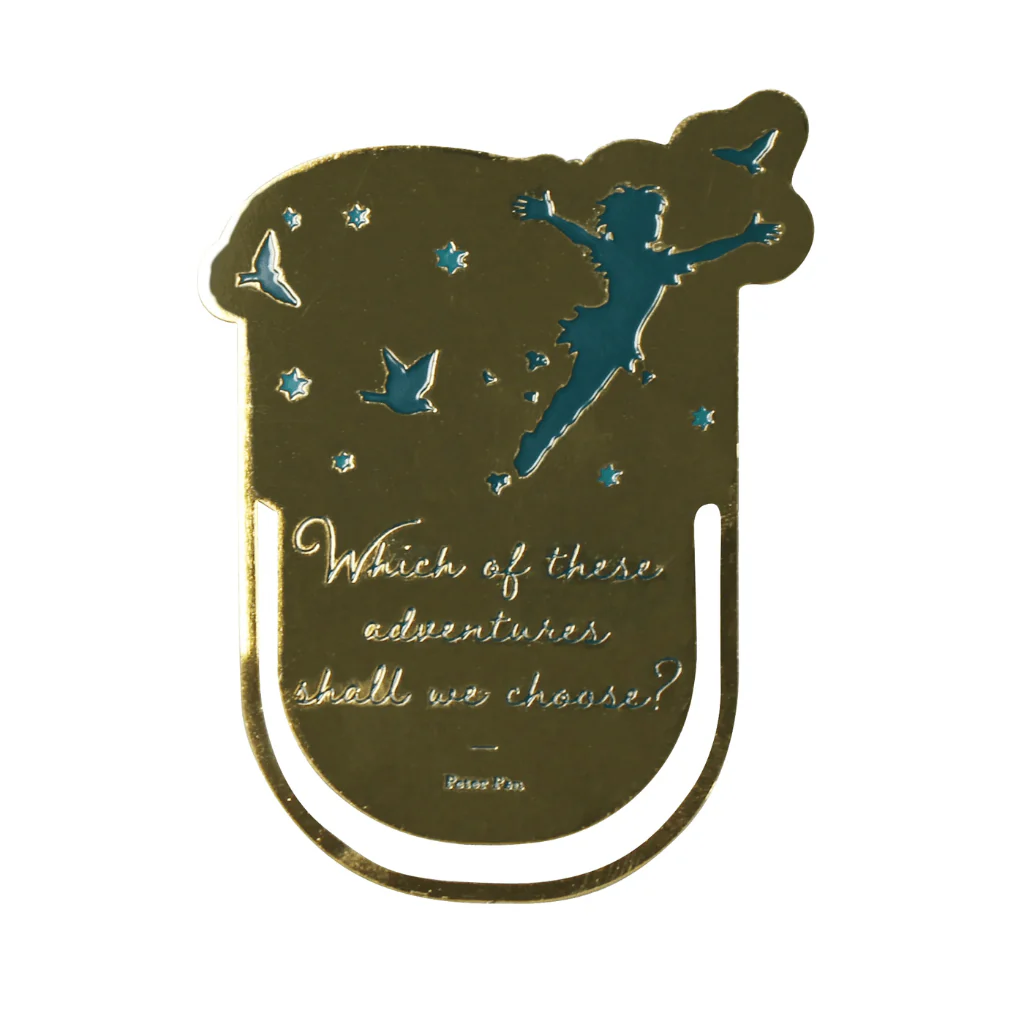 Neverland Peter Pan Brass Metal Bookmark