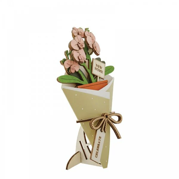 New Home 3D Flower Figurine Card - Image 3