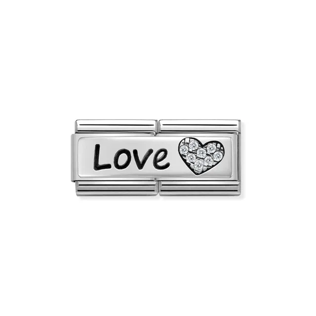 Nomination Composable Double Link - Love And Heart