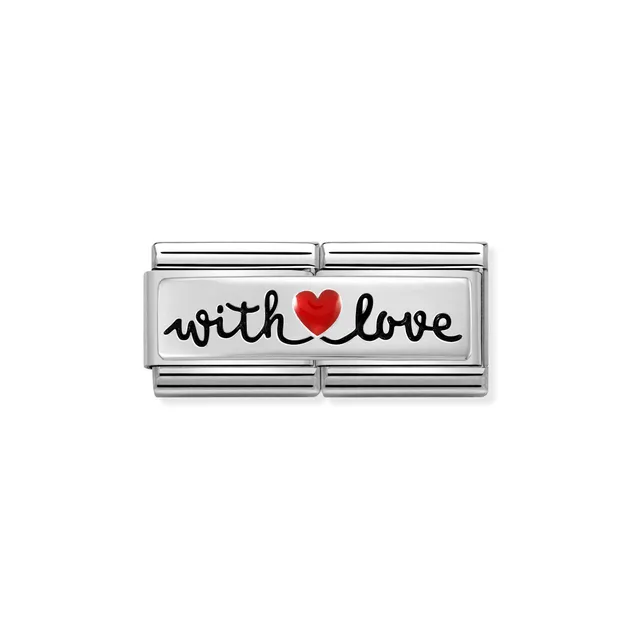 Nomination Composable Double Link - With Love Red Heart