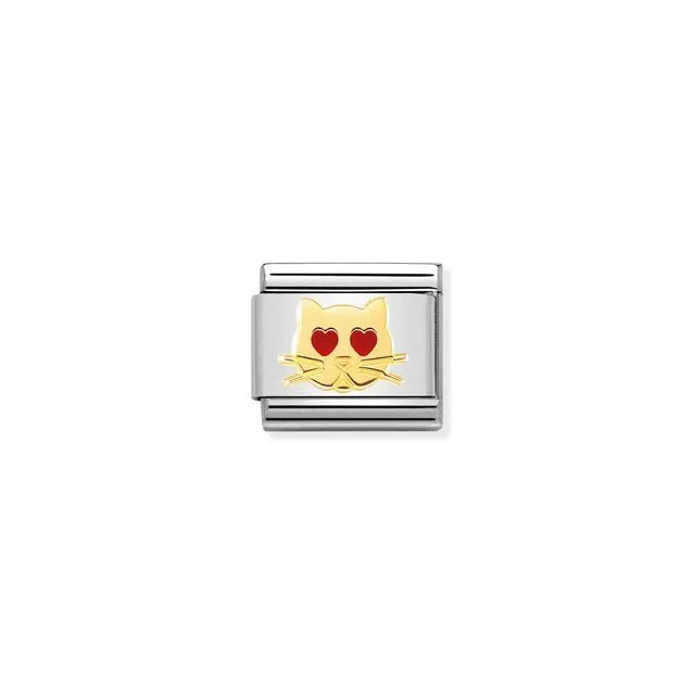 Nomination Composable Link - Cat With Heart Eyes
