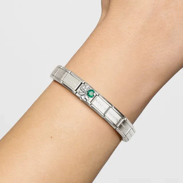 Nomination Composable Link - Clover With White And Green CZ - Image 3