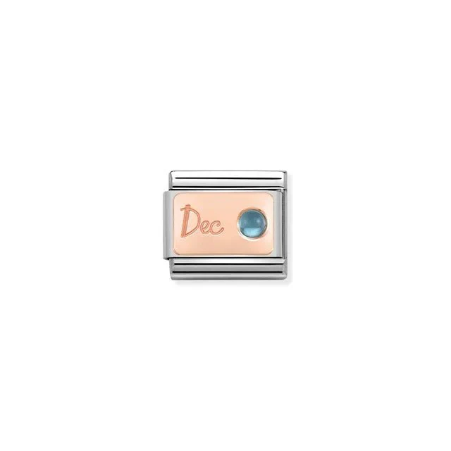 Nomination Composable Link - December In Rose Gold