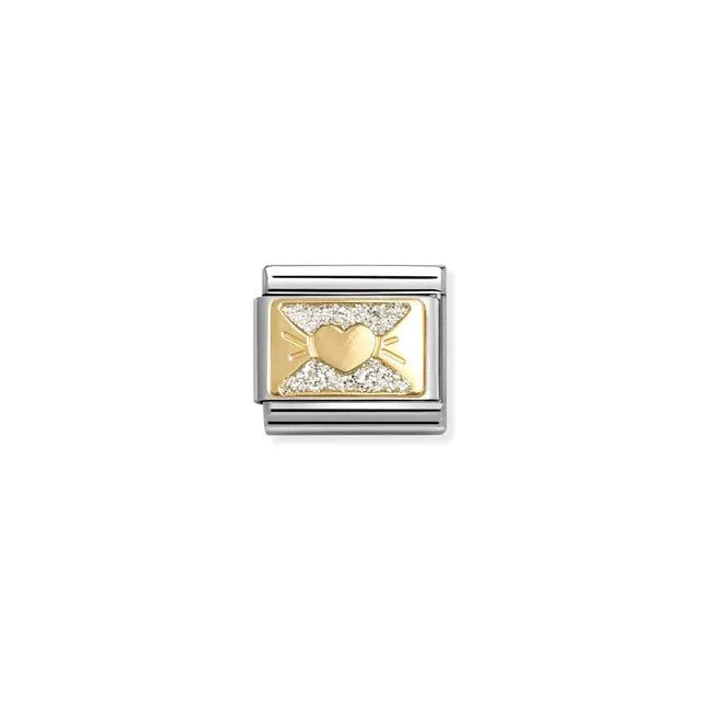 Nomination Composable Link - Glitter Heart Bow