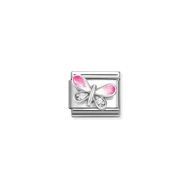 Nomination Composable Link - Pink Butterfly With CZ