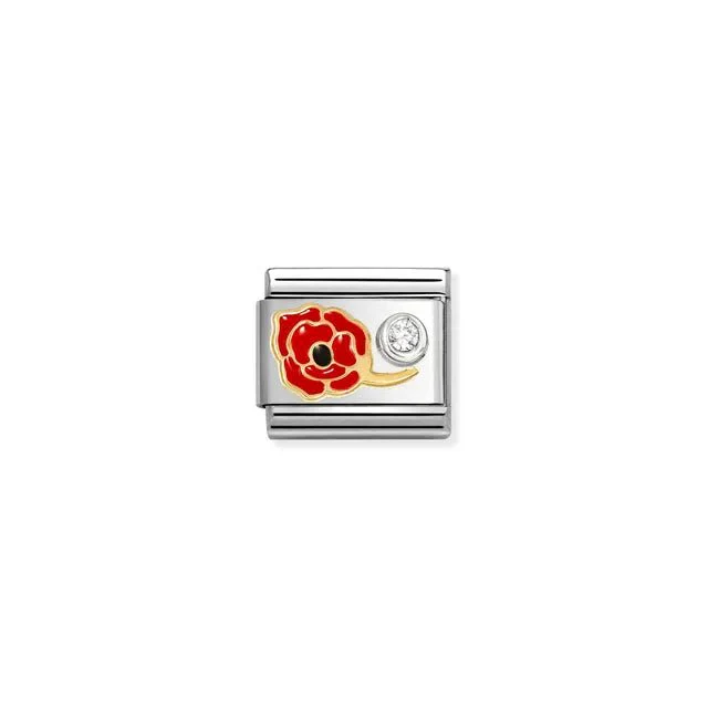Nomination Composable Link - Red Poppy & CZ