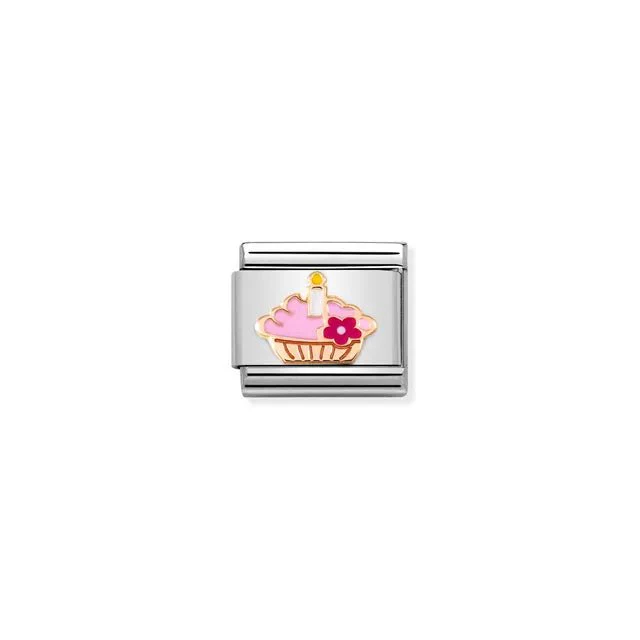 Nomination Composable Link Rose Gold - Cake With Candle