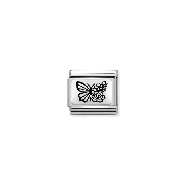 Nomination Composable Link Silver - Butterfly With Flowers
